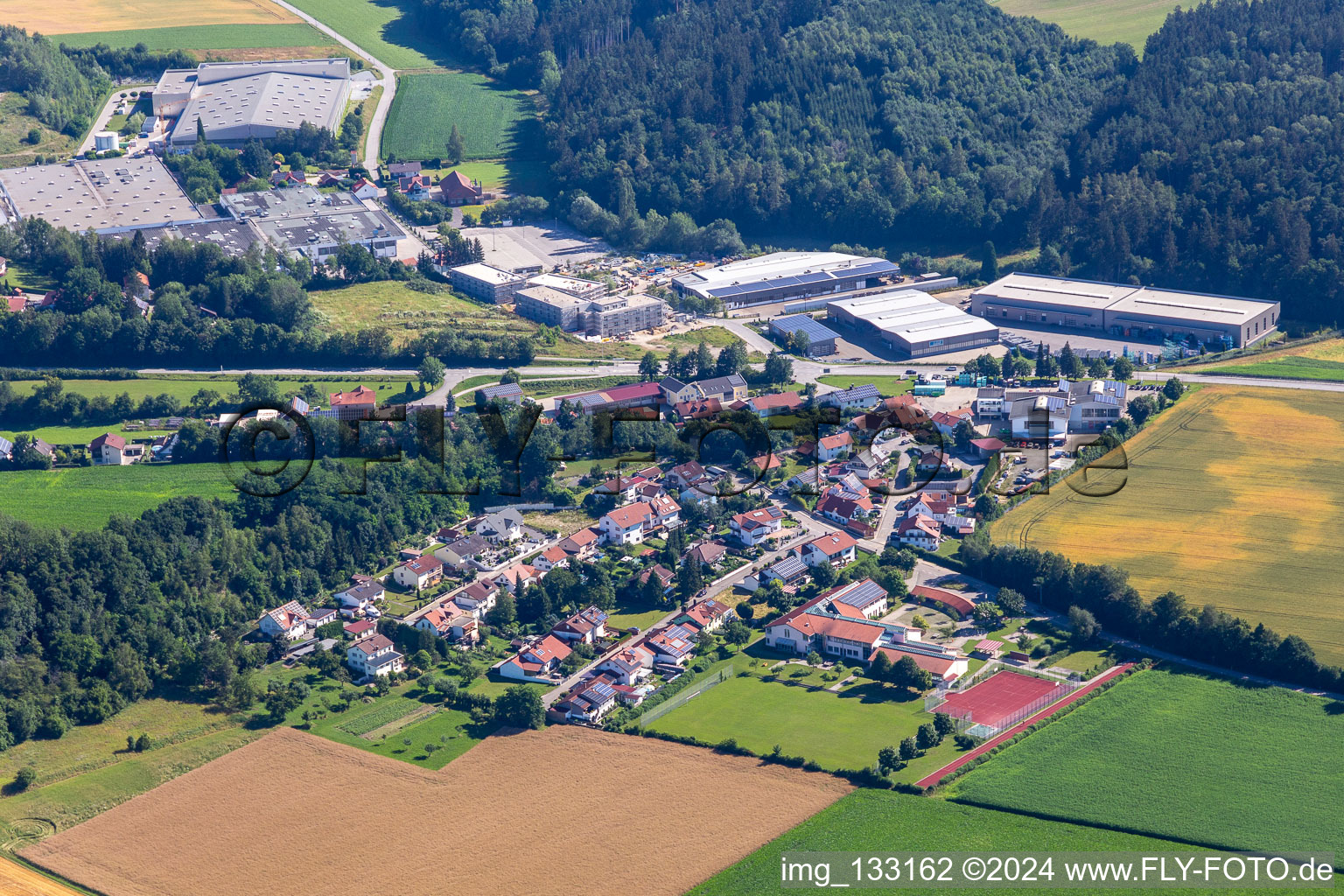 Photographie aérienne de Quartier Unterhollerau in Moosthenning dans le département Bavière, Allemagne