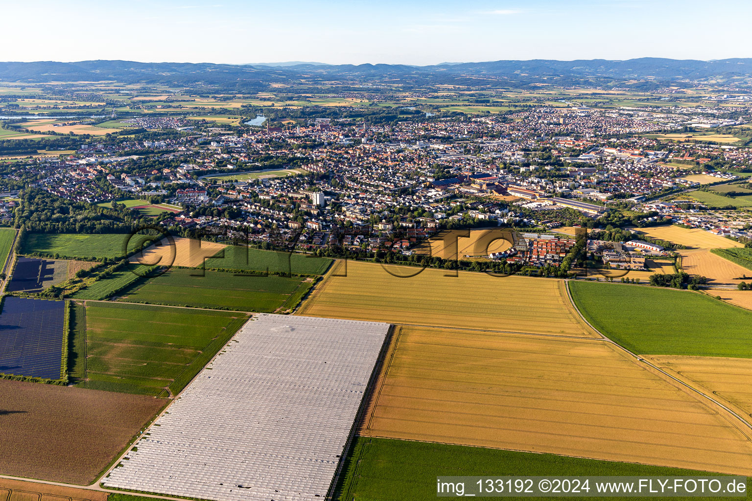 Vue aérienne de Straubing dans le département Bavière, Allemagne