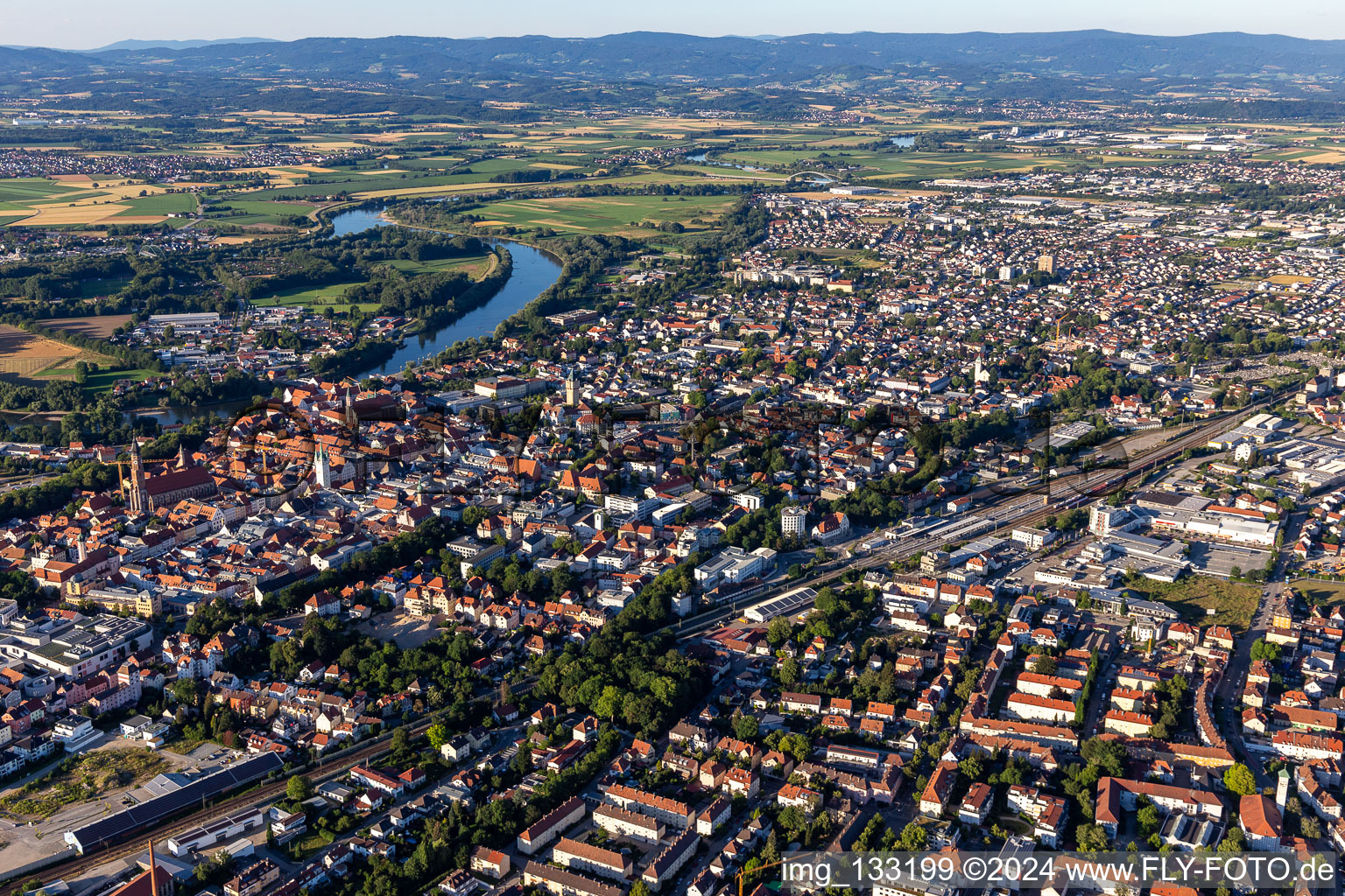 Photographie aérienne de Straubing dans le département Bavière, Allemagne