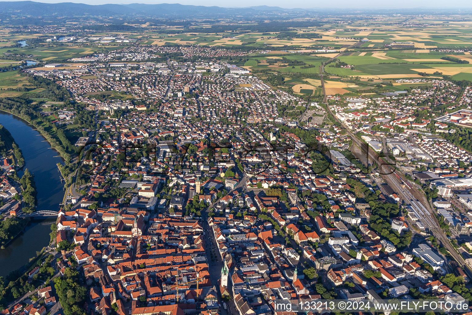 Straubing dans le département Bavière, Allemagne d'en haut