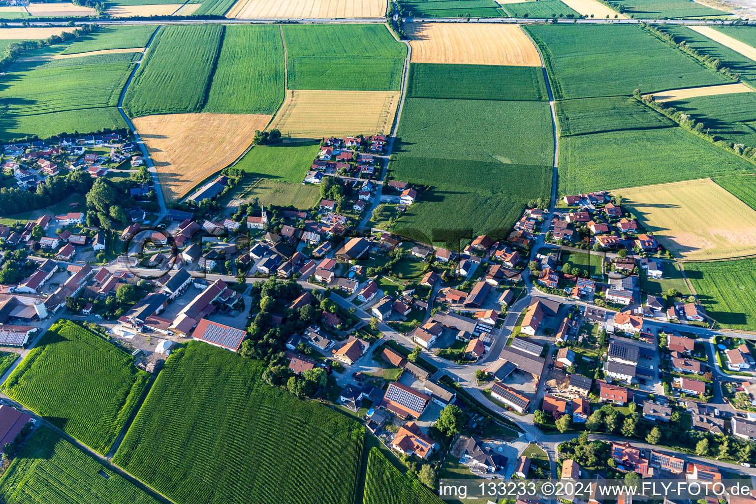 Vue aérienne de Quartier Oberzeitldorn in Kirchroth dans le département Bavière, Allemagne