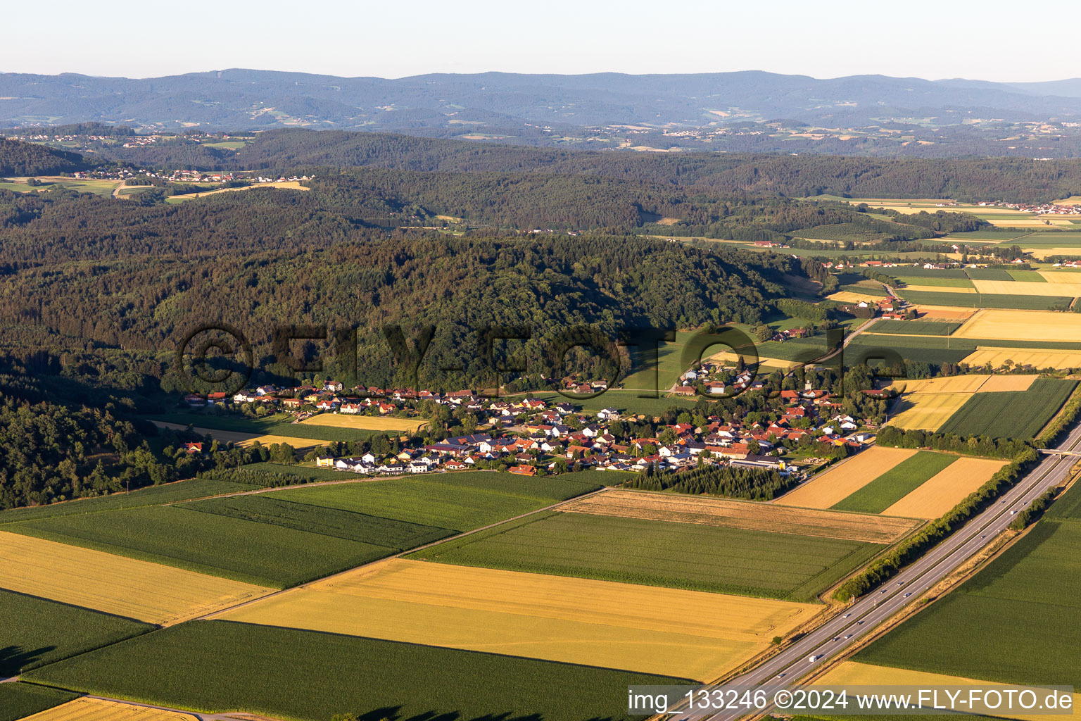 Vue aérienne de Quartier Pillnach in Kirchroth dans le département Bavière, Allemagne