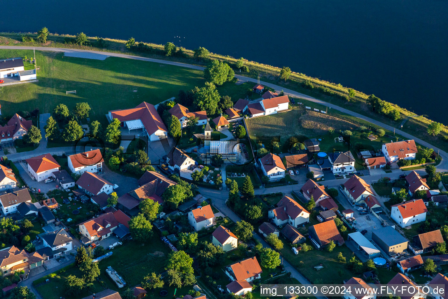 Vue aérienne de Quartier Demling in Bach an der Donau dans le département Bavière, Allemagne