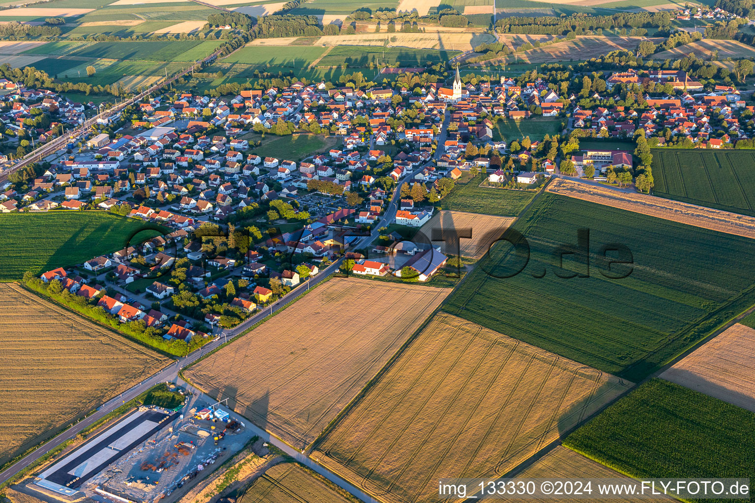 Sünching dans le département Bavière, Allemagne hors des airs