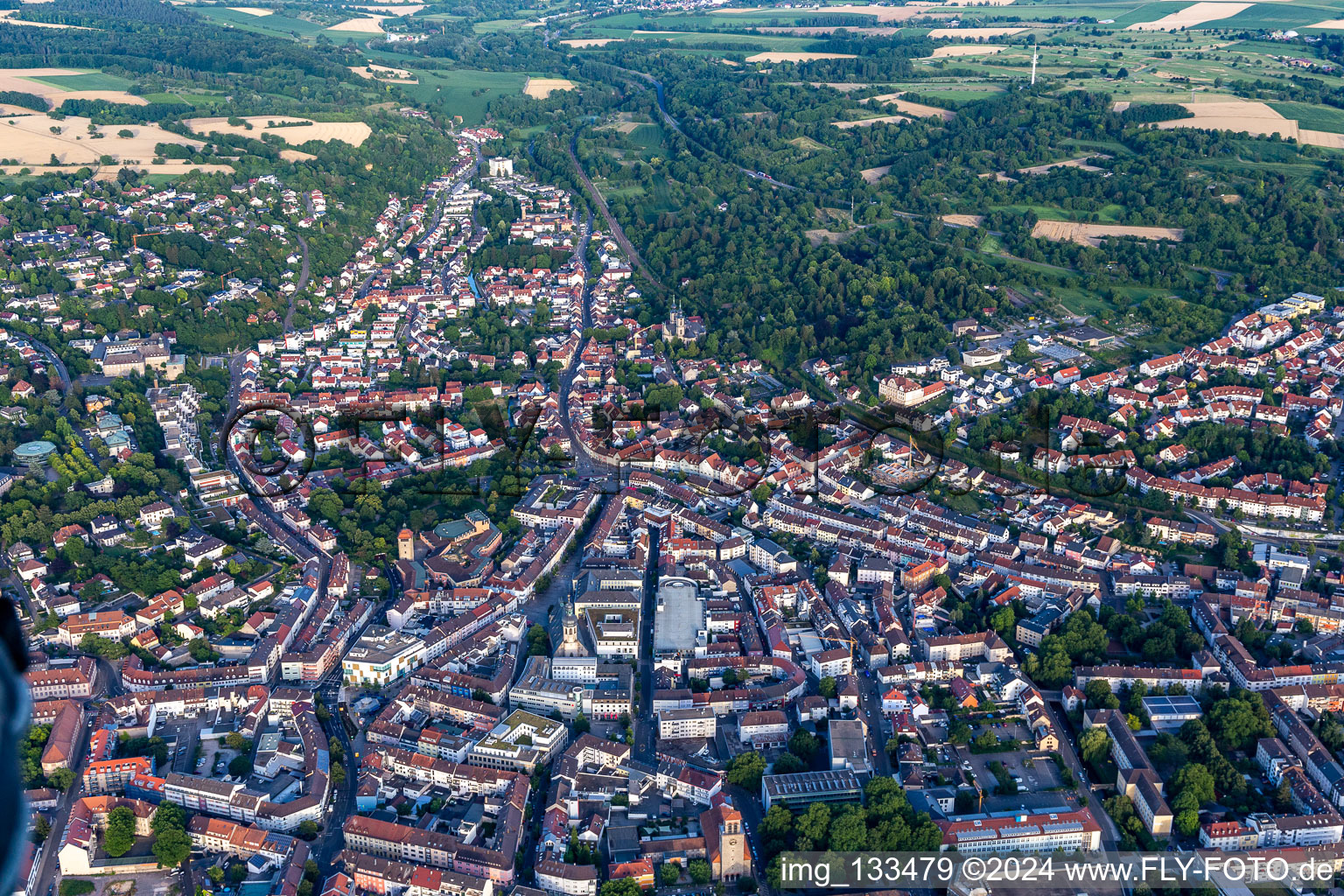 Vue aérienne de Ville de l'ouest à Bruchsal dans le département Bade-Wurtemberg, Allemagne