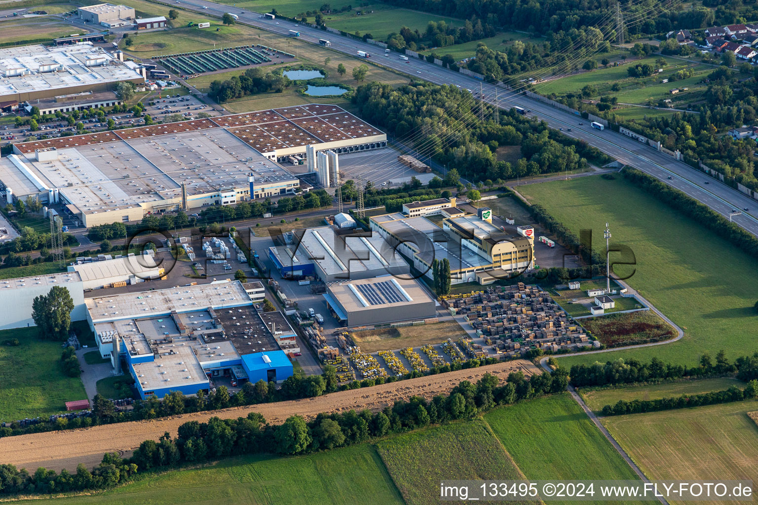 Photographie aérienne de Biocomposites UPM à Bruchsal dans le département Bade-Wurtemberg, Allemagne