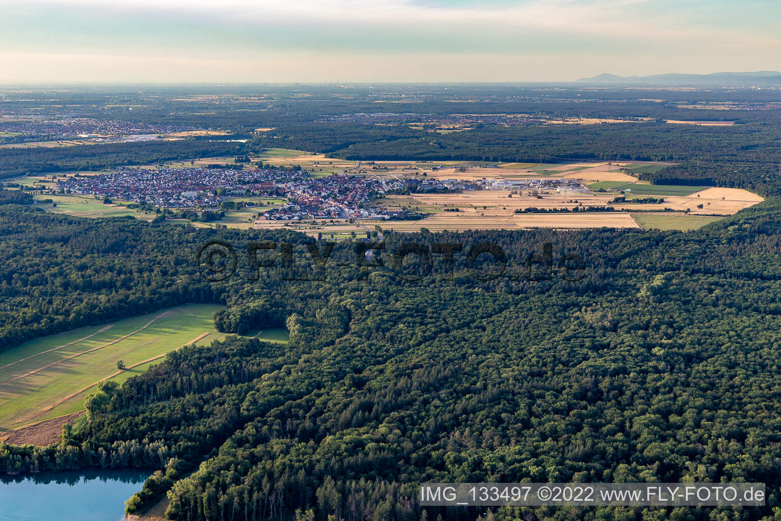 Vue aérienne de Hambrücken dans le département Bade-Wurtemberg, Allemagne