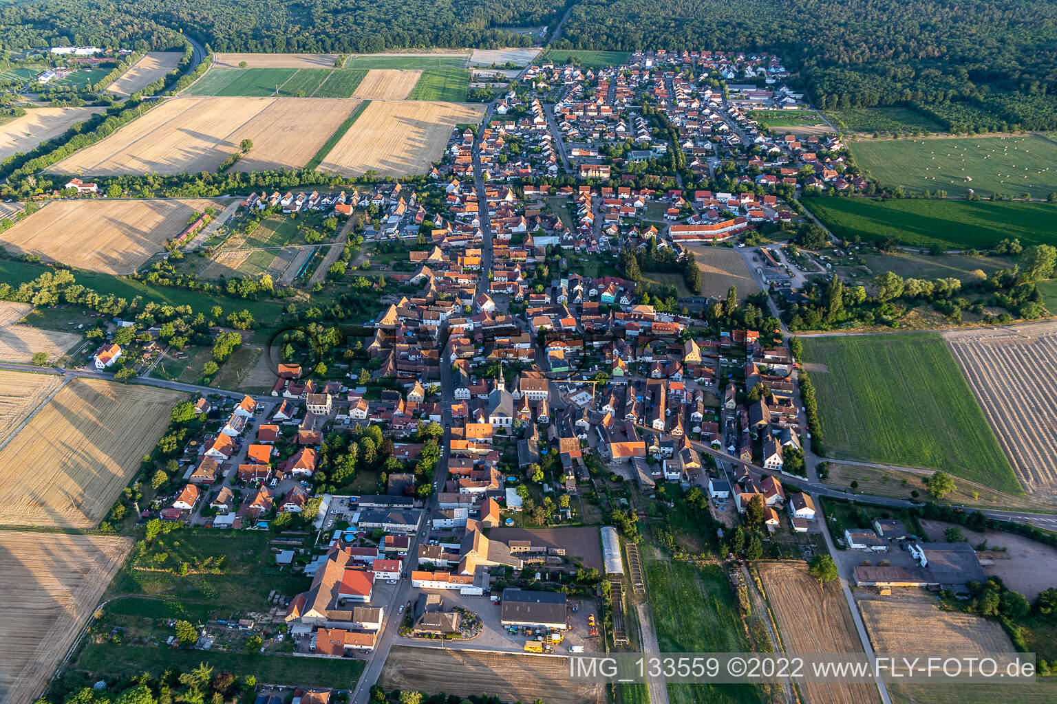 Enregistrement par drone de Westheim dans le département Rhénanie-Palatinat, Allemagne