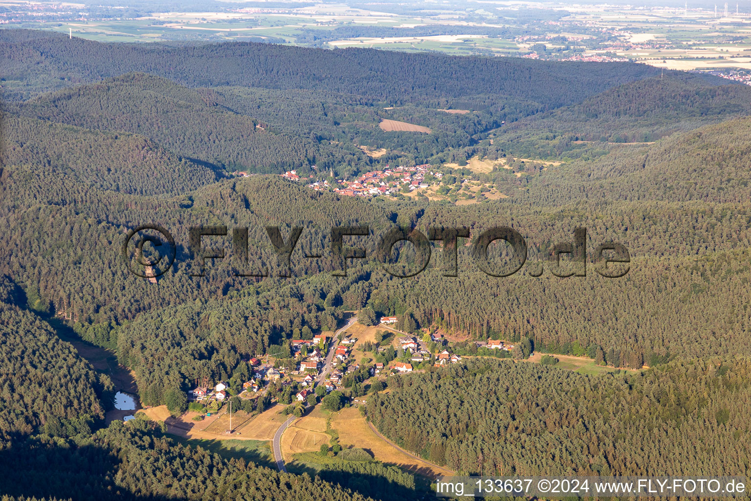 Quartier Lauterschwan in Erlenbach bei Dahn dans le département Rhénanie-Palatinat, Allemagne hors des airs