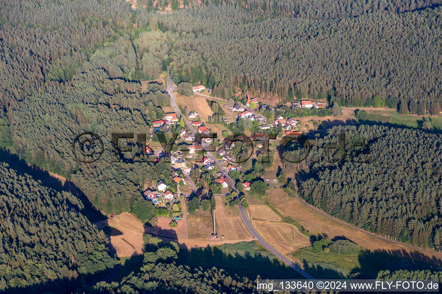 Quartier Lauterschwan in Erlenbach bei Dahn dans le département Rhénanie-Palatinat, Allemagne vue d'en haut