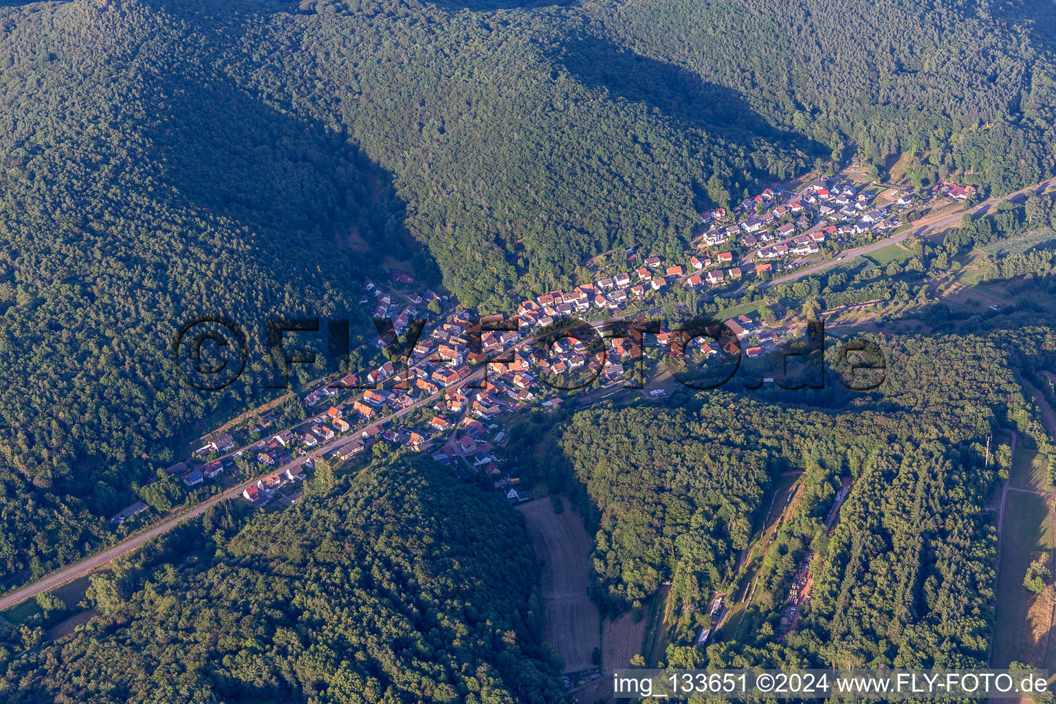 Photographie aérienne de Waldrohrbach dans le département Rhénanie-Palatinat, Allemagne