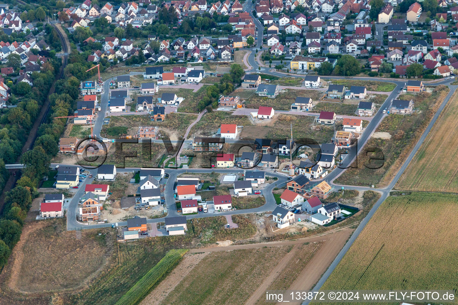 Zone de chantier K2 à Kandel dans le département Rhénanie-Palatinat, Allemagne vue du ciel