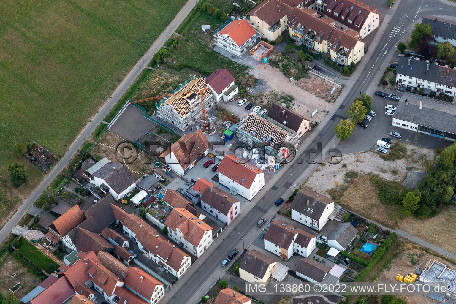 Vue aérienne de Nouveaux bâtiments Saarstr à Kandel dans le département Rhénanie-Palatinat, Allemagne