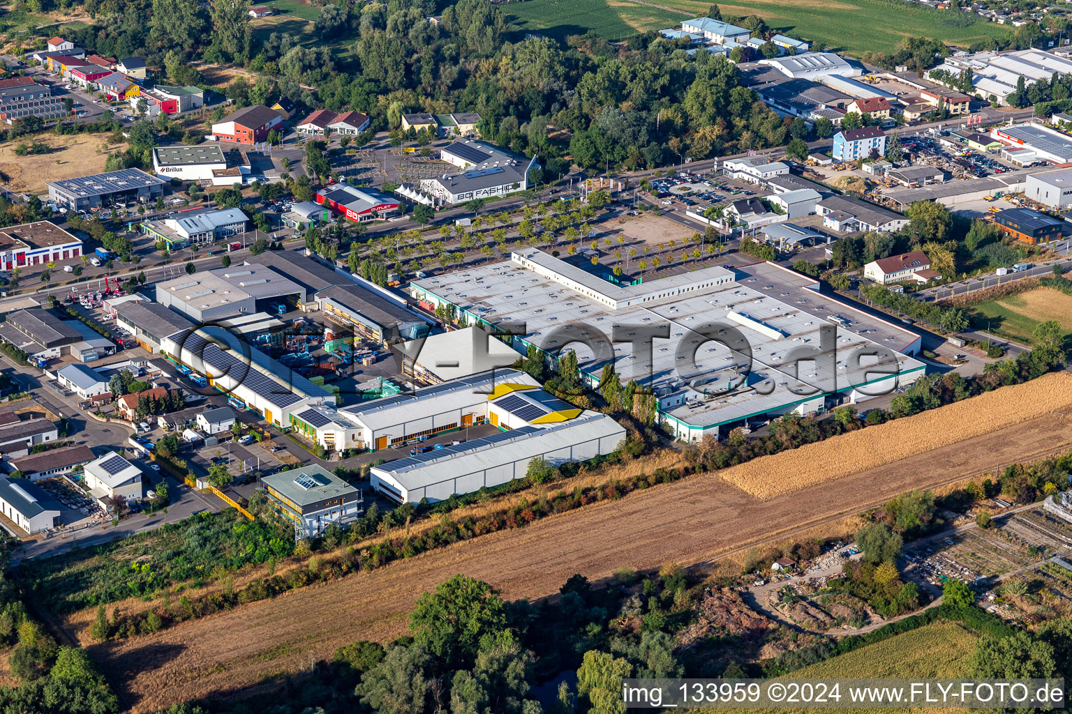 Vue aérienne de Centre E Stiegler à le quartier Ludwigshof in Speyer dans le département Rhénanie-Palatinat, Allemagne