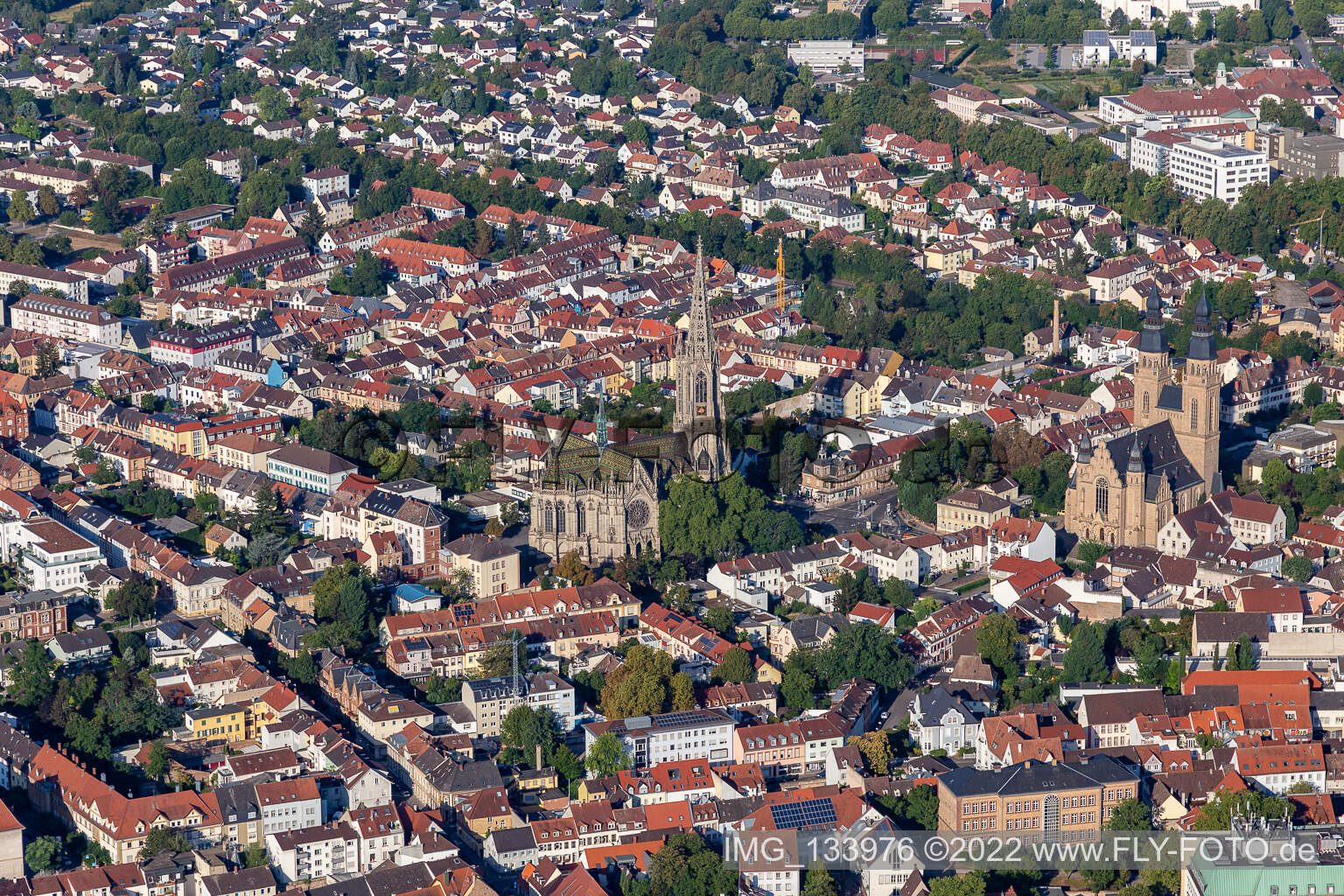 Vue aérienne de Église commémorative de la Protestation et Saint-Joseph à Speyer dans le département Rhénanie-Palatinat, Allemagne