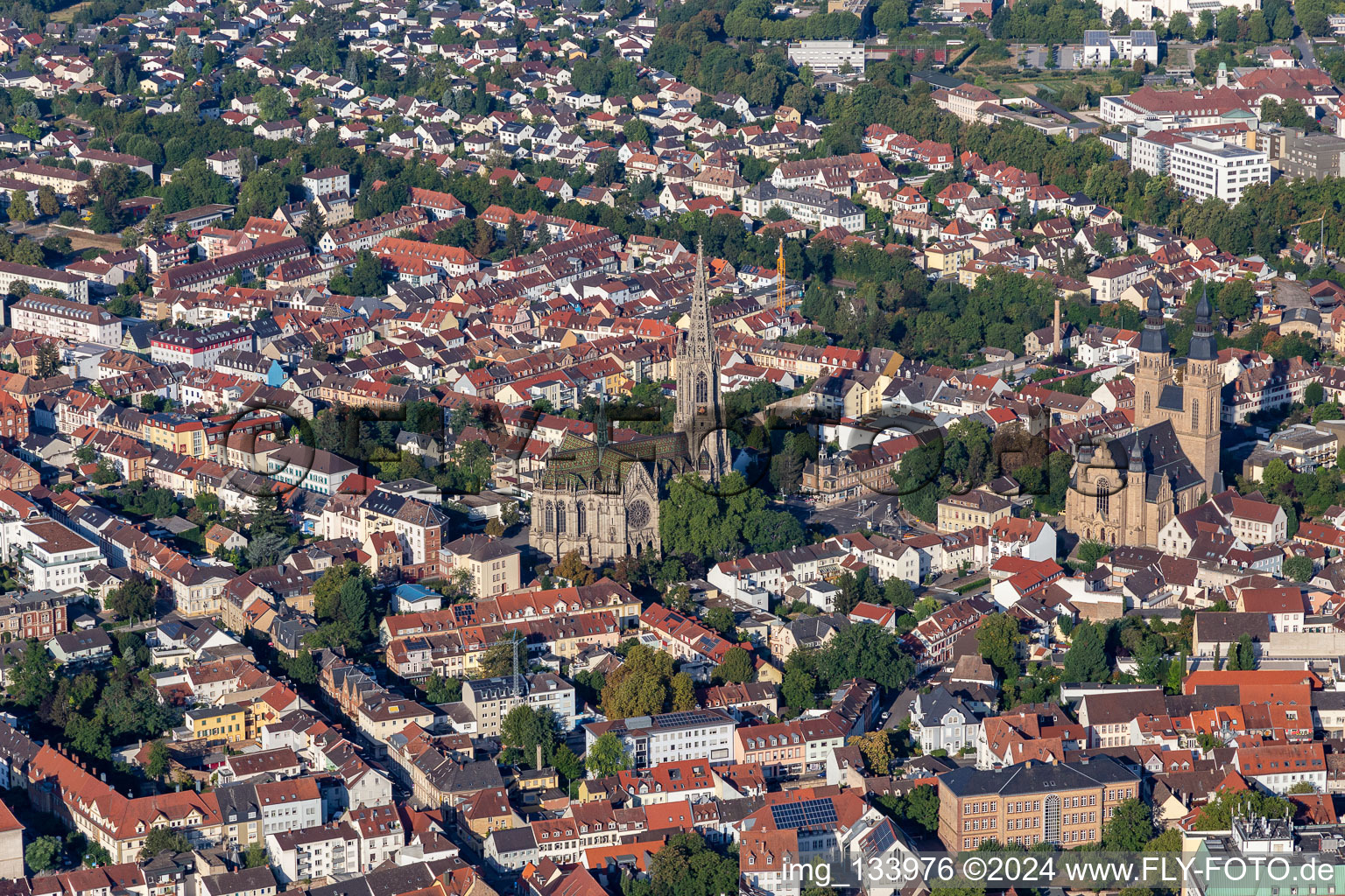 Vue aérienne de Église commémorative de la Protestation et Saint-Joseph à Speyer dans le département Rhénanie-Palatinat, Allemagne