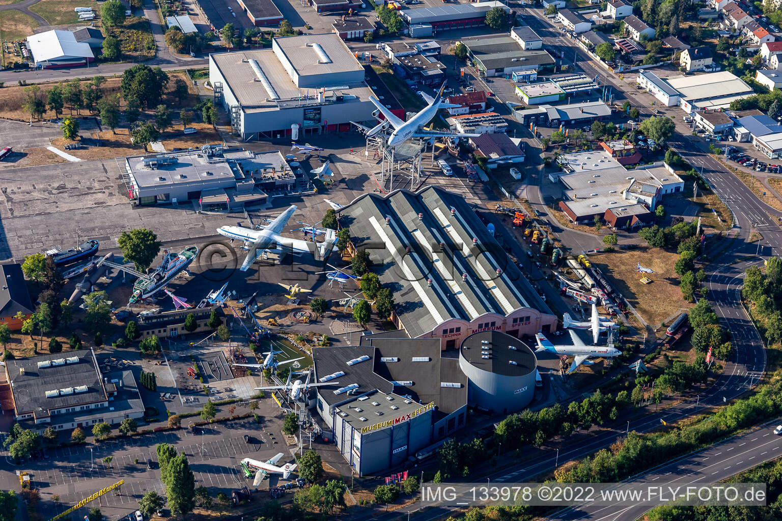 Vue aérienne de Musée de la technologie Speyer à Speyer dans le département Rhénanie-Palatinat, Allemagne