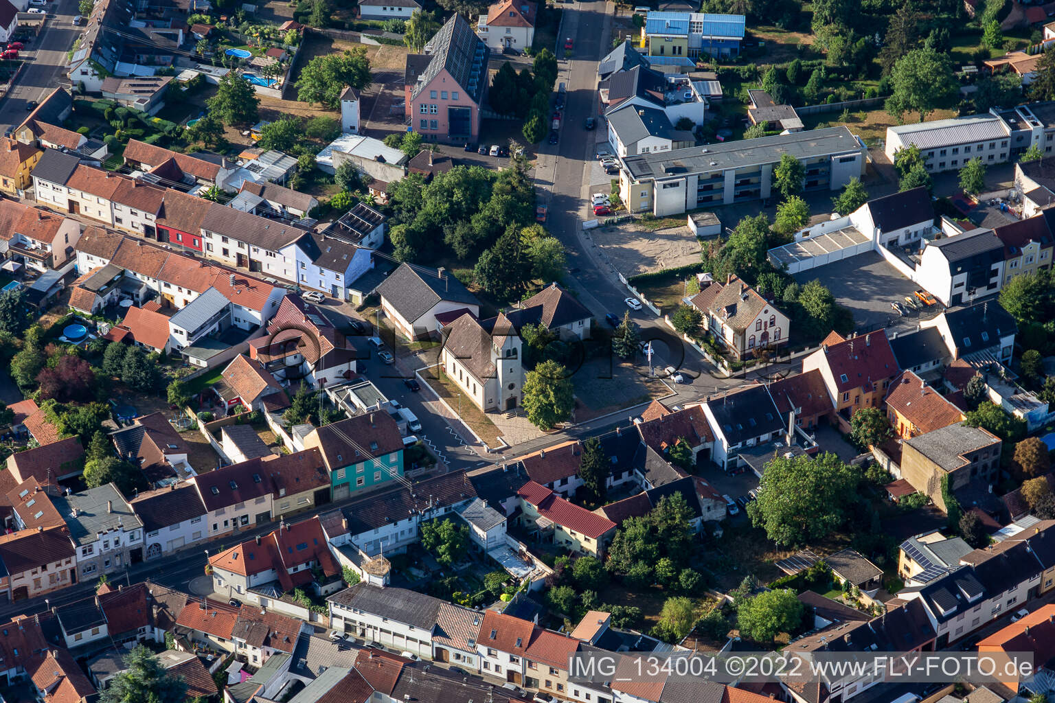 Vue aérienne de Communauté d'église évangélique Philippsburg à Philippsburg dans le département Bade-Wurtemberg, Allemagne