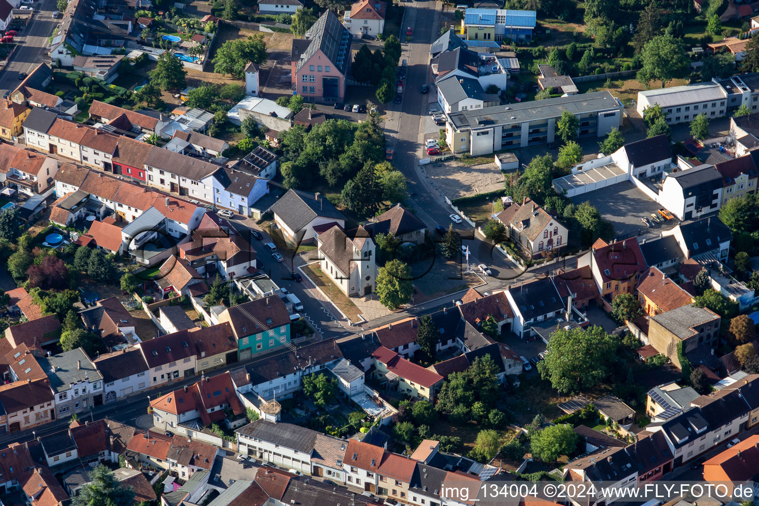 Vue aérienne de Communauté d'église évangélique Philippsburg à Philippsburg dans le département Bade-Wurtemberg, Allemagne