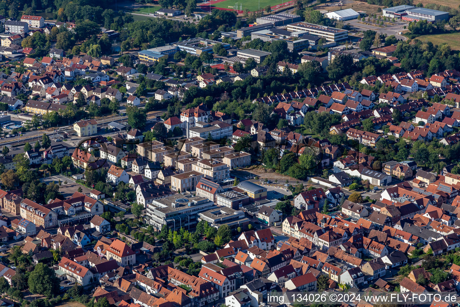 Vue aérienne de Au centre ville à Kandel dans le département Rhénanie-Palatinat, Allemagne