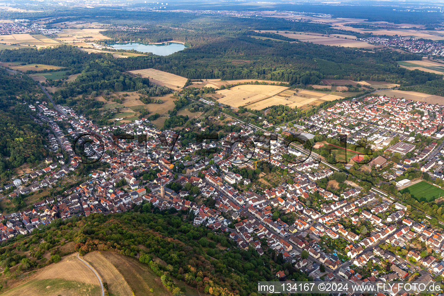 Photographie aérienne de Quartier Untergrombach in Bruchsal dans le département Bade-Wurtemberg, Allemagne