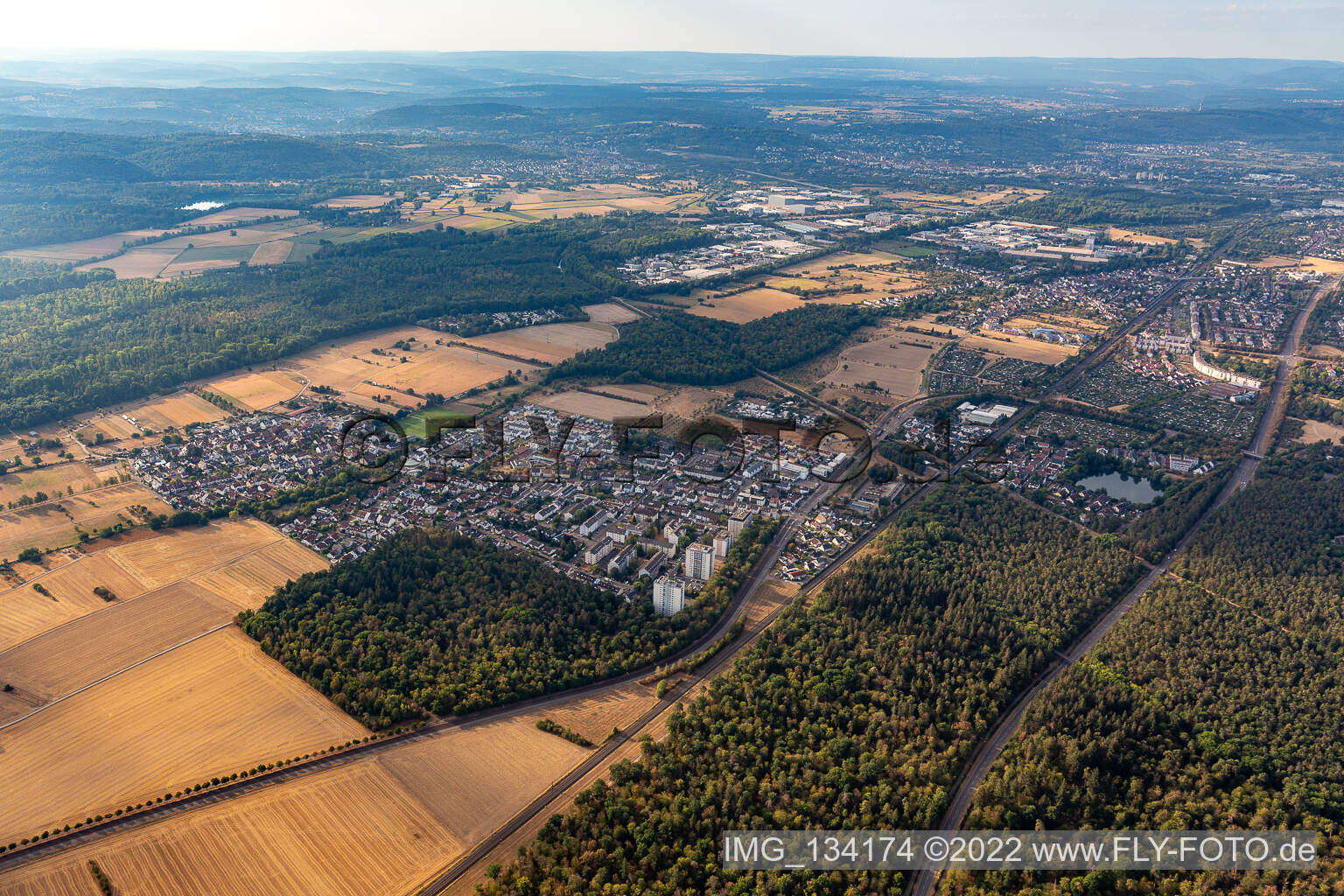 Photographie aérienne de Quartier Büchig in Stutensee dans le département Bade-Wurtemberg, Allemagne