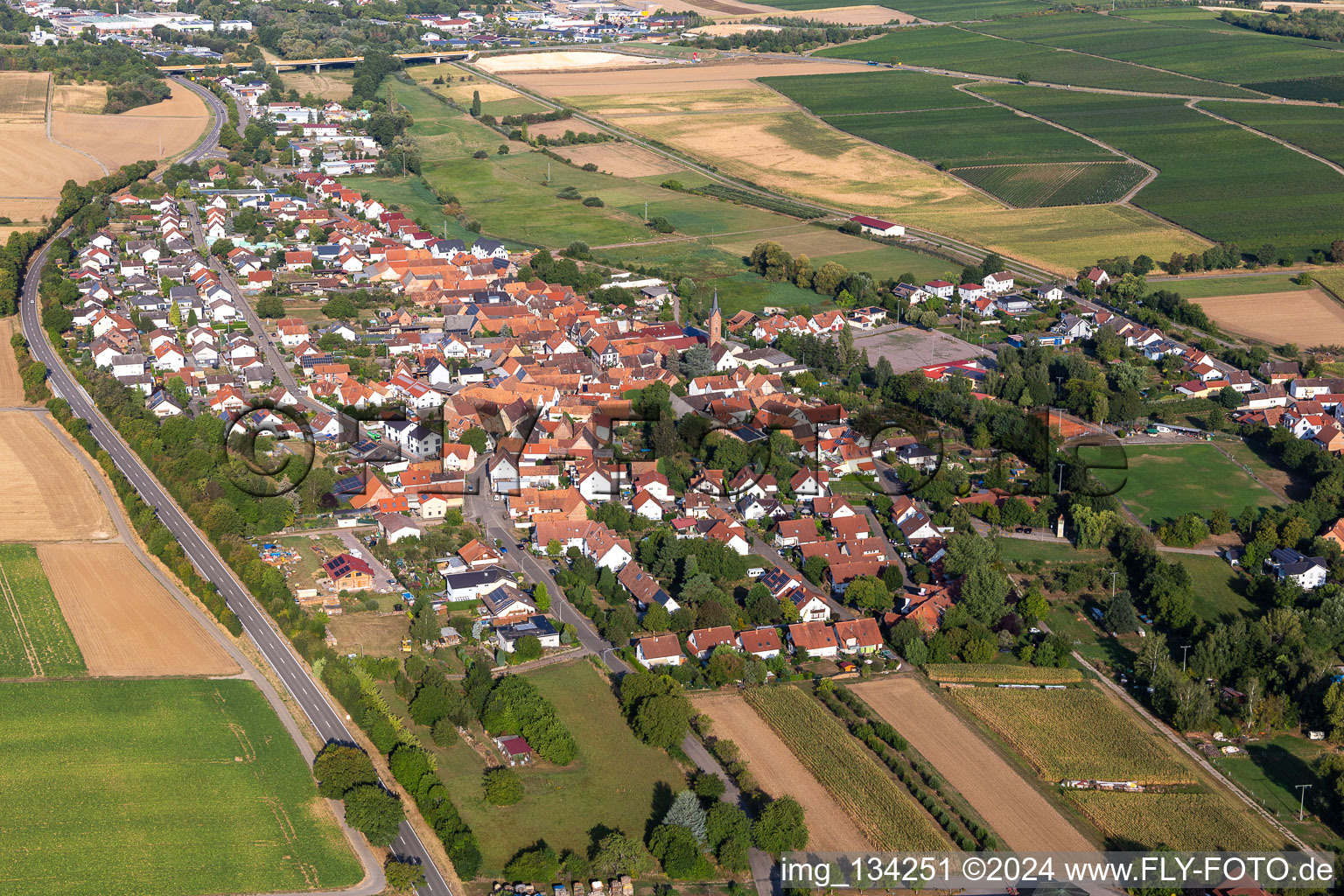 Quartier Kapellen in Kapellen-Drusweiler dans le département Rhénanie-Palatinat, Allemagne d'un drone