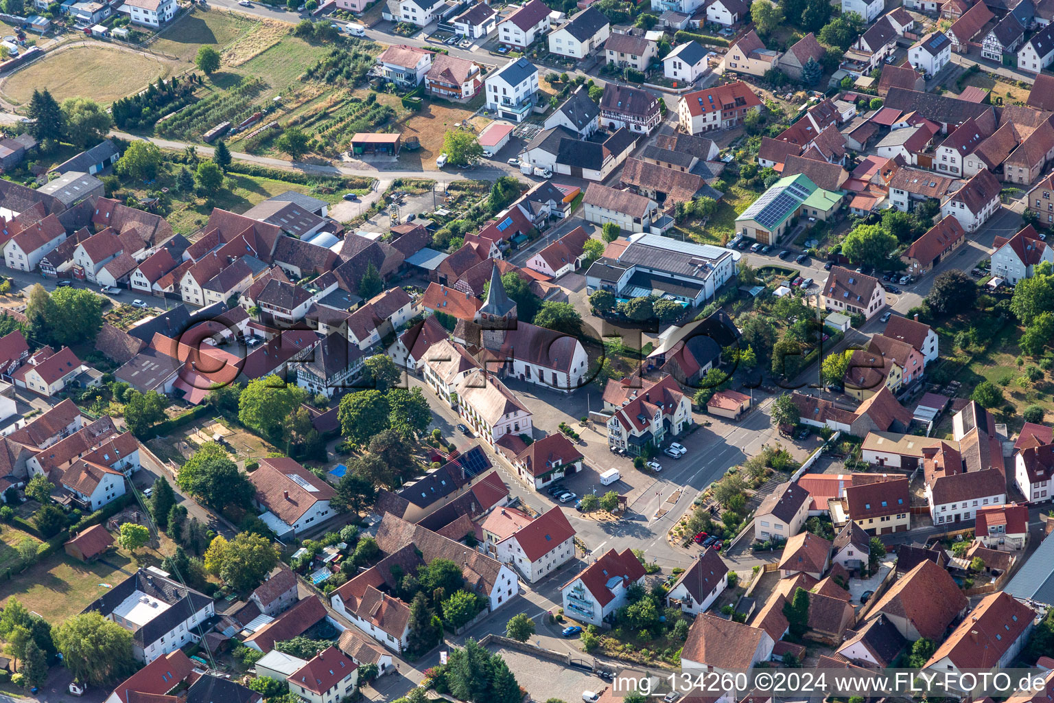 Oberotterbach dans le département Rhénanie-Palatinat, Allemagne d'en haut