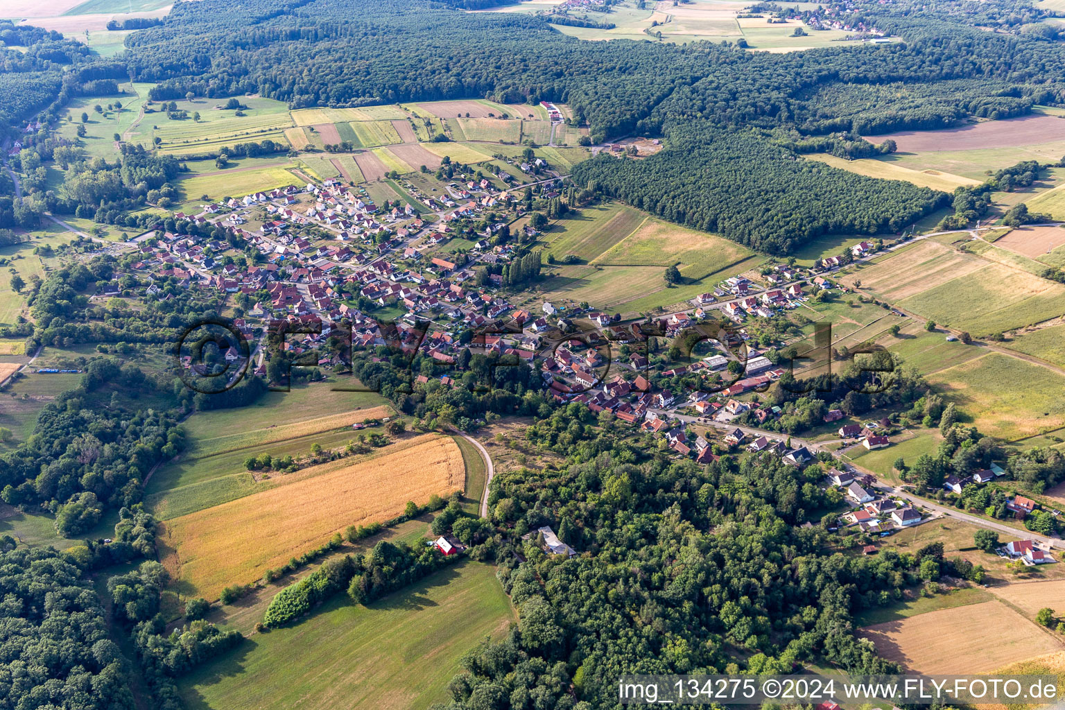 Lobsann dans le département Bas Rhin, France vue du ciel