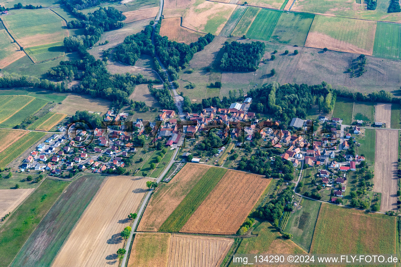 Ingolsheim dans le département Bas Rhin, France vue d'en haut