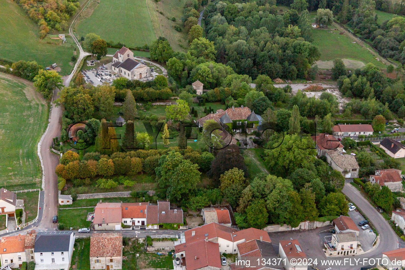 Noncourt-sur-le-Rongeant dans le département Haute Marne, France vue d'en haut