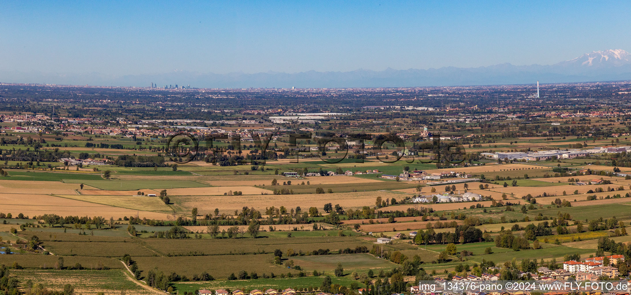 Vue aérienne de Quartier Lambrate in Mailand dans le département Lombardie, Italie