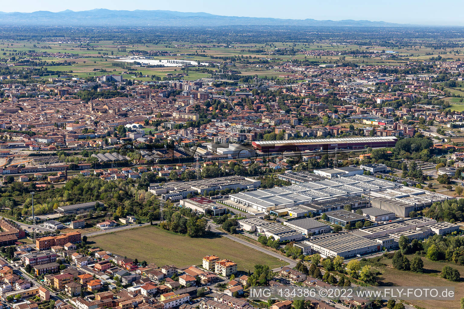 Vue aérienne de Crema dans le département Cremona, Italie