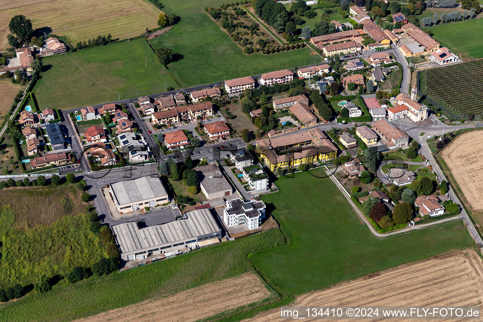 Vue aérienne de Creazioni Saint Michael Di Goldaniga C Snc à le quartier San Michele in Ripalta Cremasca dans le département Cremona, Italie