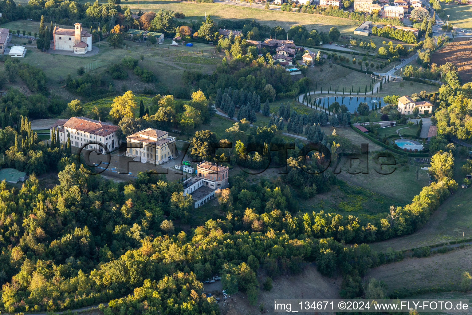 Photographie aérienne de Casalgrande dans le département Reggio Emilia, Italie