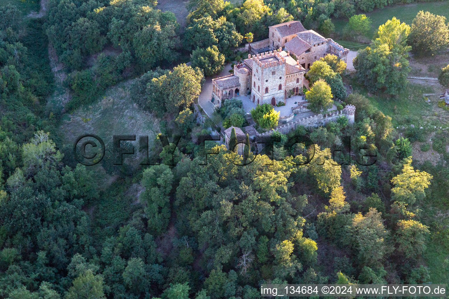 Photographie aérienne de Château de Torricella à Scandiano dans le département Reggio Emilia, Italie