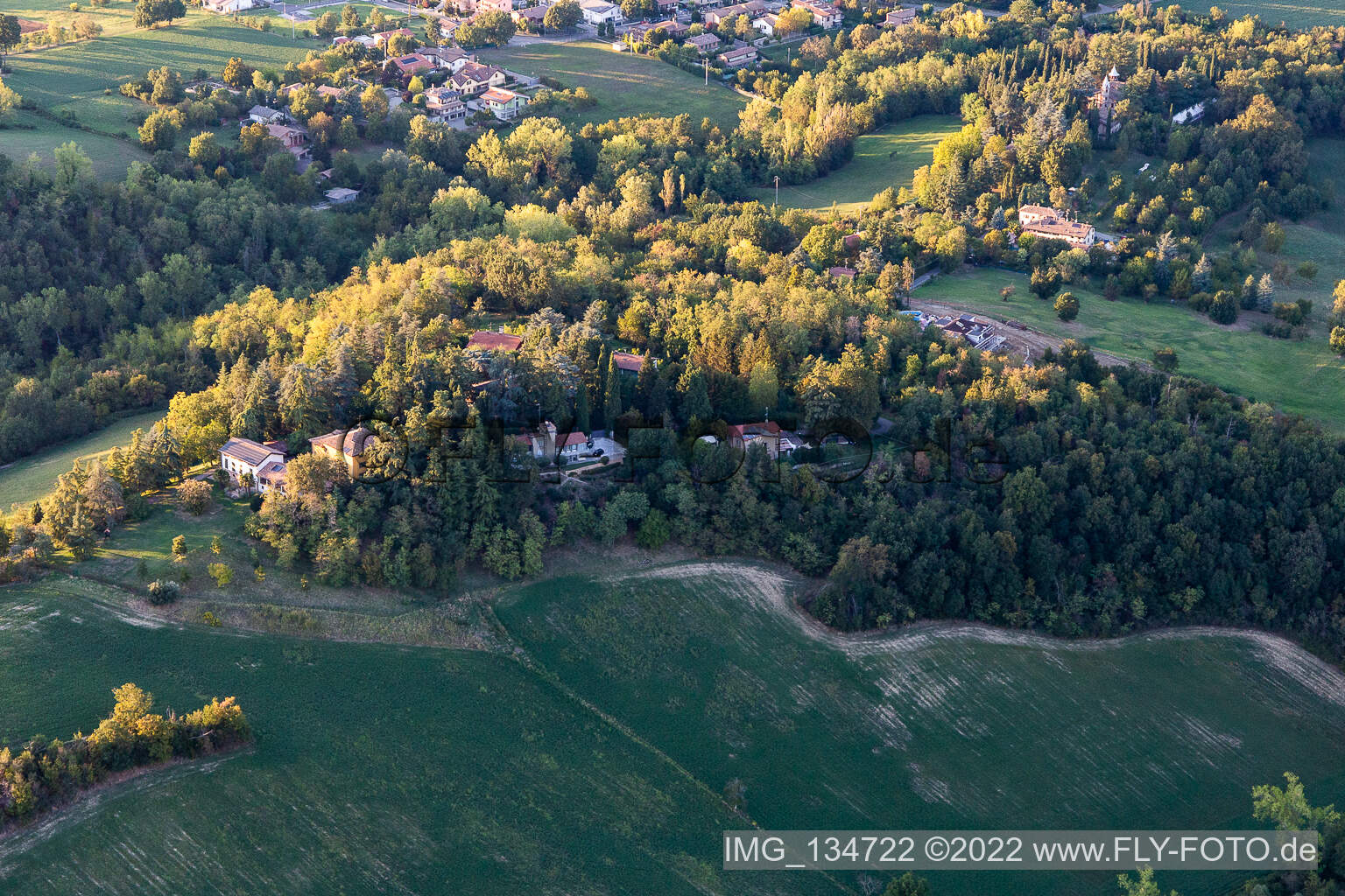 Vue aérienne de Albinea dans le département Reggio Emilia, Italie