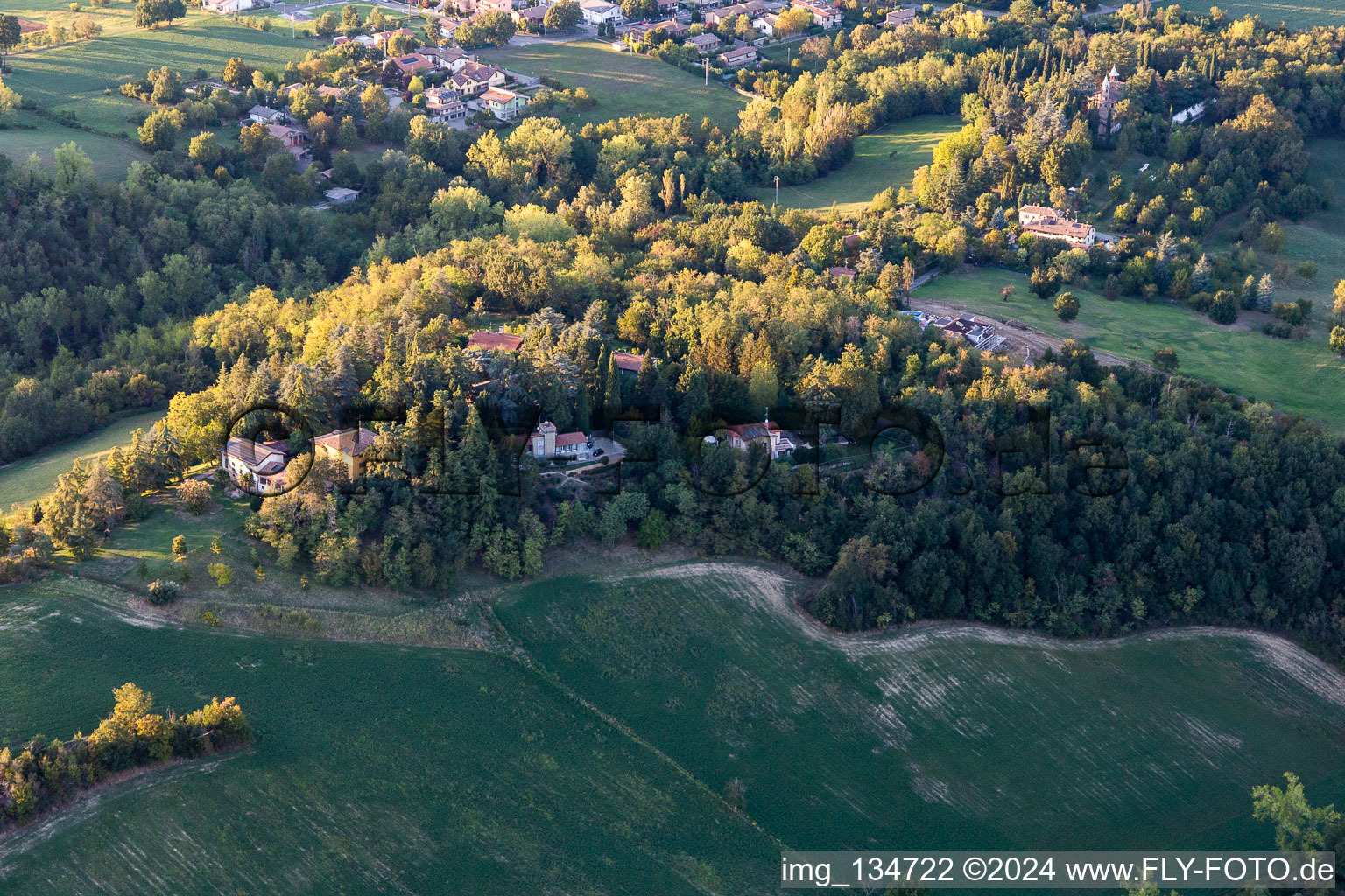 Vue aérienne de Albinea dans le département Reggio Emilia, Italie