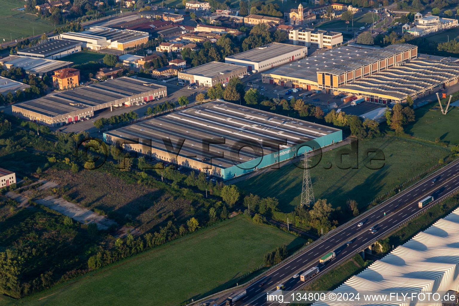 Vue aérienne de BrumBrum Cazoo Italia à Reggio nell’Emilia dans le département Reggio Emilia, Italie