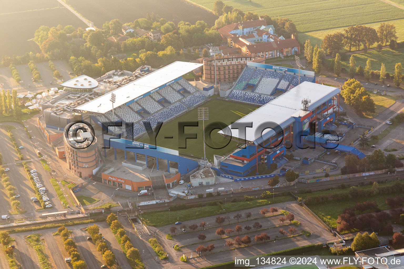 Vue aérienne de Stade MAPEI – Città del Tricolore à Reggio nell’Emilia dans le département Reggio Emilia, Italie