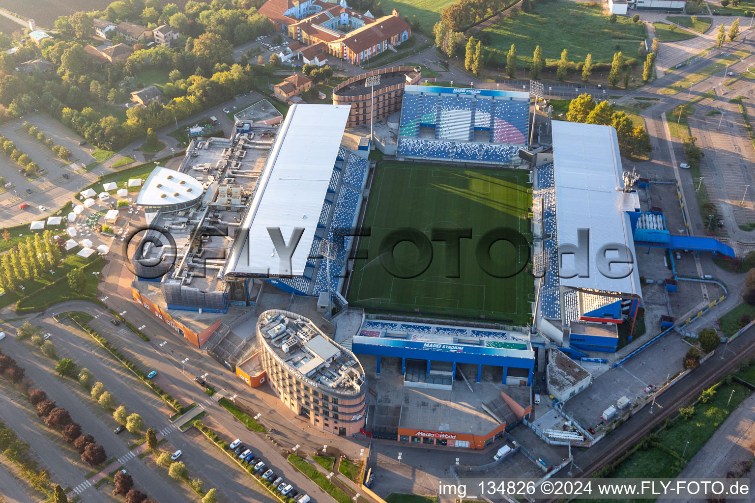 Vue aérienne de Stade MAPEI – Città del Tricolore à Reggio nell’Emilia dans le département Reggio Emilia, Italie