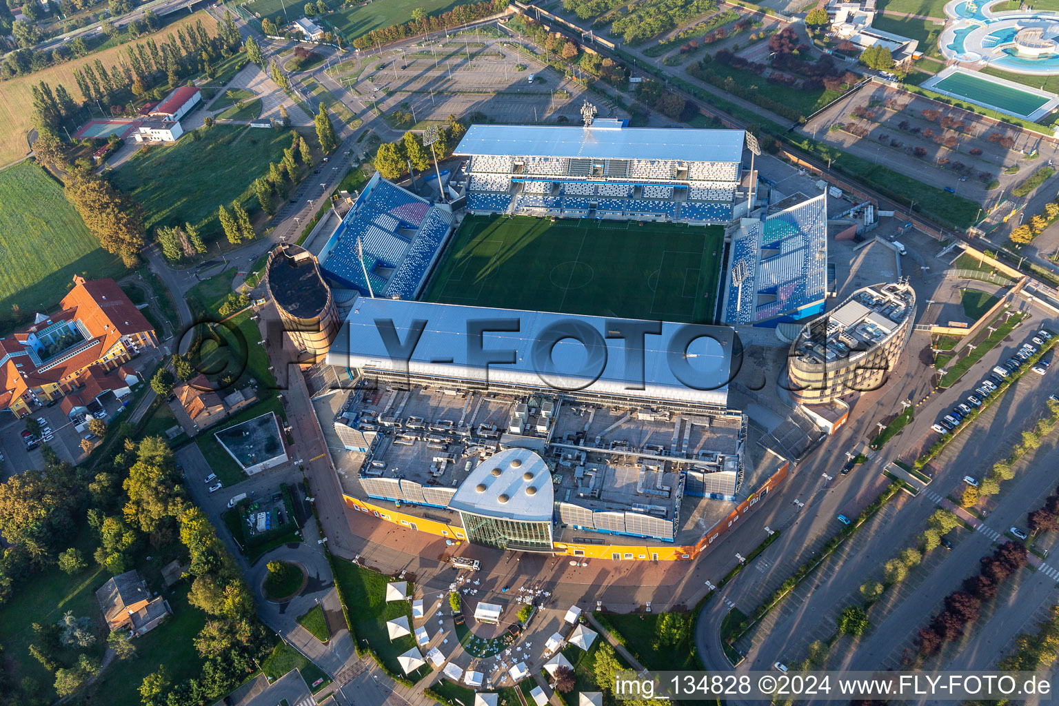 Vue oblique de Stade MAPEI – Città del Tricolore à Reggio nell’Emilia dans le département Reggio Emilia, Italie