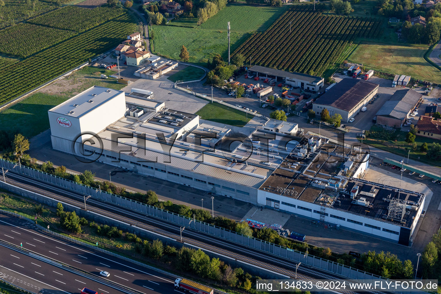 Vue aérienne de Veroni Cotti à San Martino in Rio dans le département Reggio Emilia, Italie