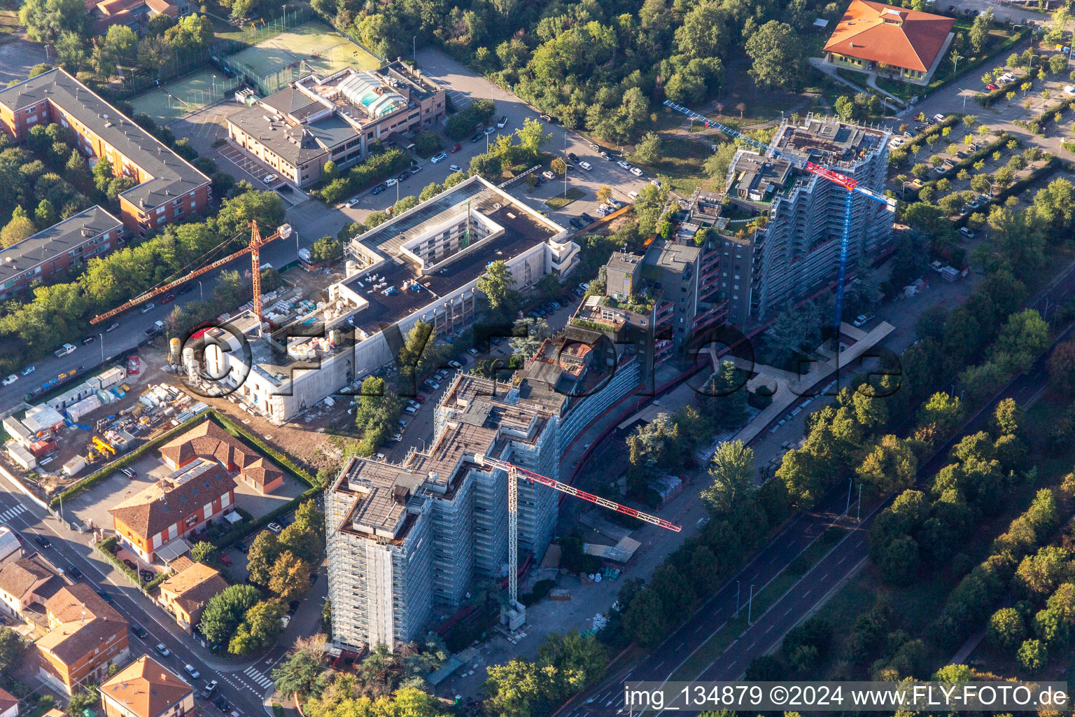 Vue aérienne de Windsor Park Centre Condominium à Modena dans le département Modena, Italie