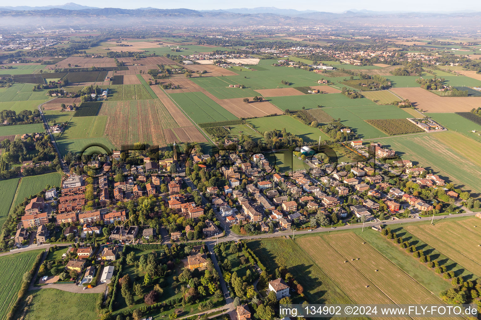 Vue aérienne de Quartier Portile in Modena dans le département Modena, Italie