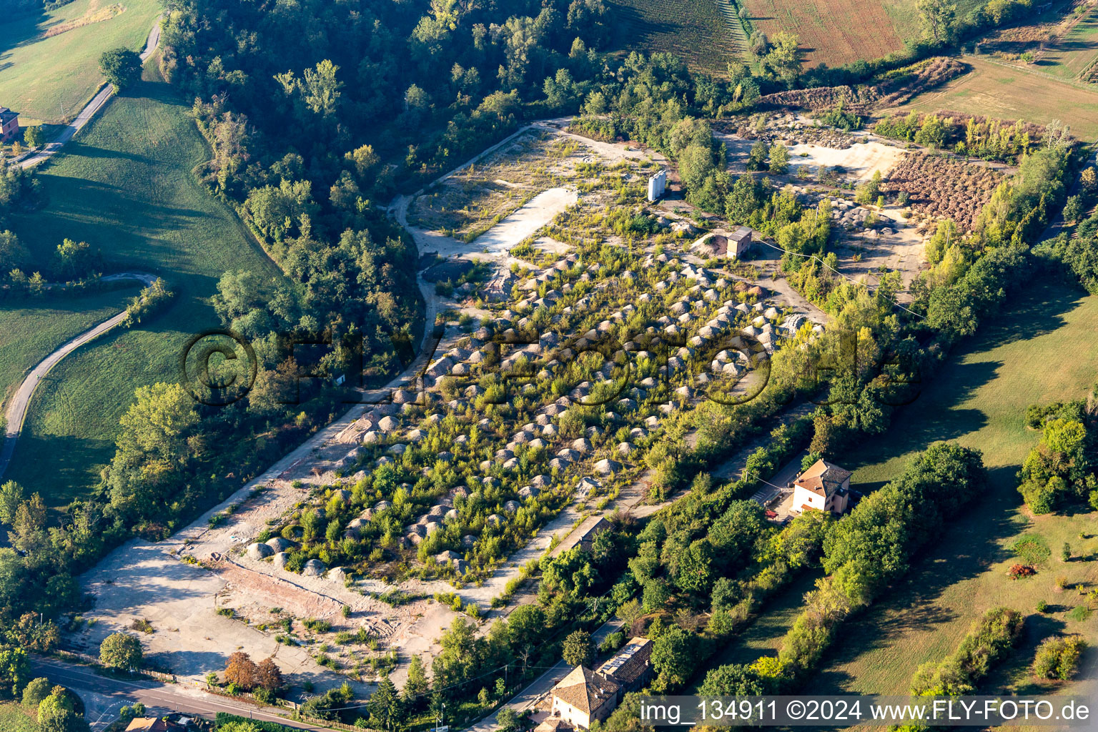 Vue aérienne de Quartier Bolognina in Castelvetro di Modena dans le département Modena, Italie