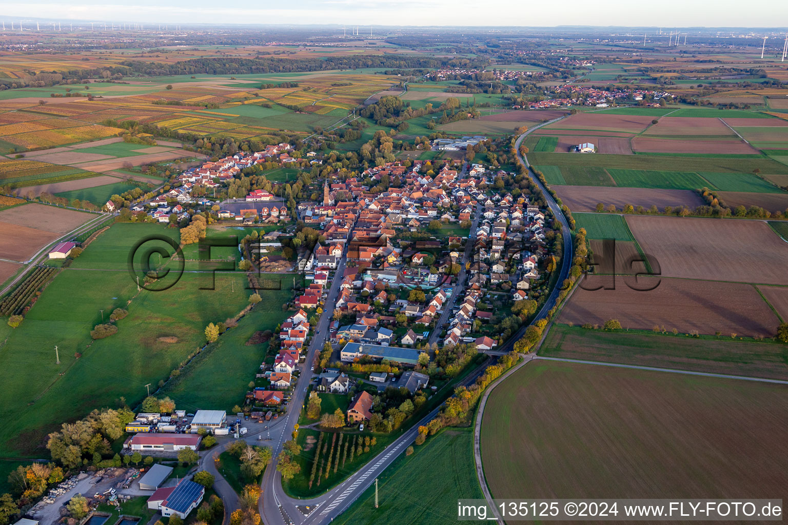 Quartier Kapellen in Kapellen-Drusweiler dans le département Rhénanie-Palatinat, Allemagne vu d'un drone