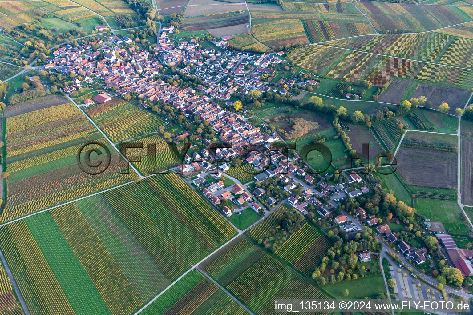 Göcklingen dans le département Rhénanie-Palatinat, Allemagne d'en haut