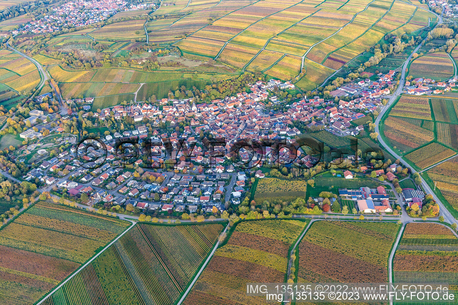 Quartier Ilbesheim in Ilbesheim bei Landau in der Pfalz dans le département Rhénanie-Palatinat, Allemagne d'en haut