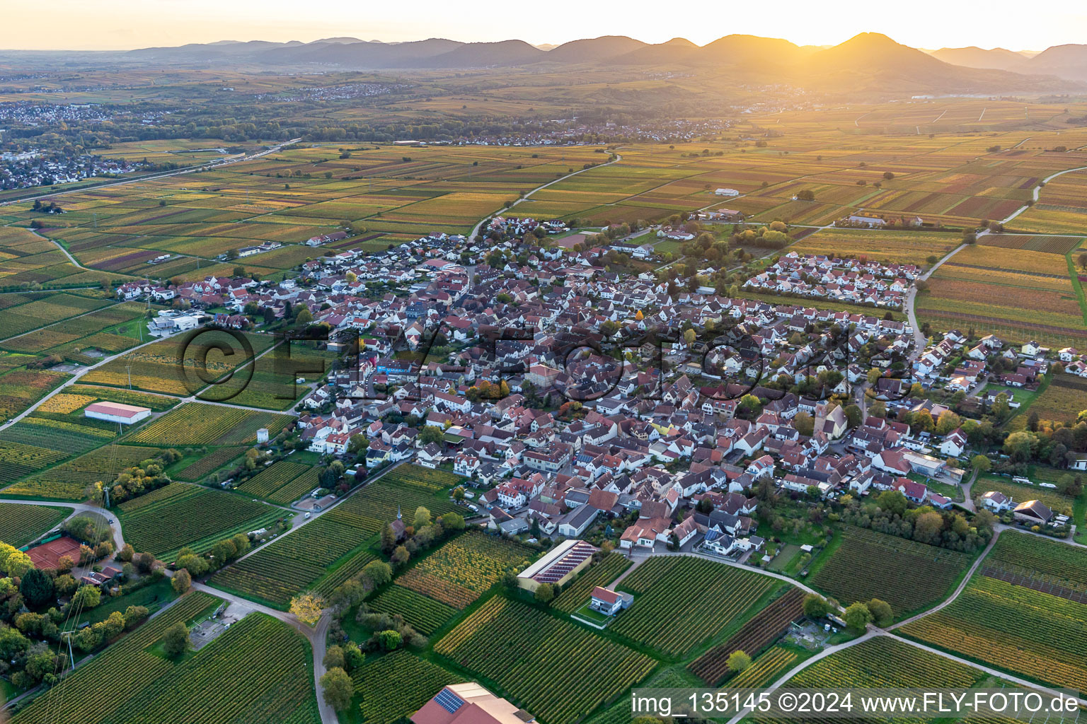 Quartier Nußdorf in Landau in der Pfalz dans le département Rhénanie-Palatinat, Allemagne vue du ciel